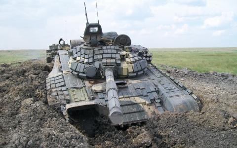 t 72b，坦克，污垢
