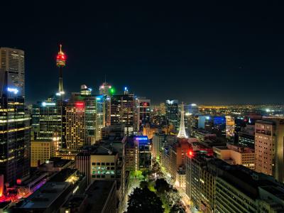 悉尼，城市，夜晚