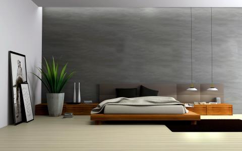 大卧室，灰色调，现代风格