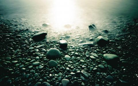 石头，光，水