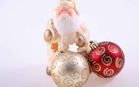 圣诞老人，礼物，节日装饰品