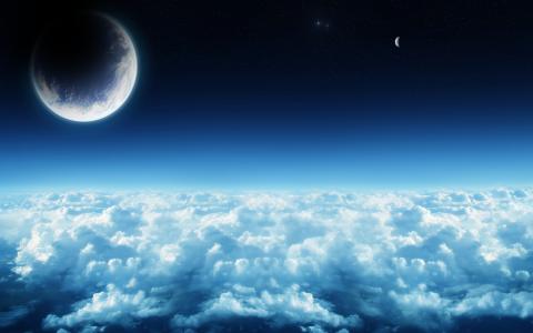 云，行星，空间