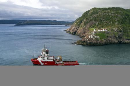 岛，纽芬兰，加拿大，海洋，船舶，海岸警卫队，岩石