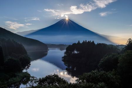solt，日​​本，富士，火山，森林