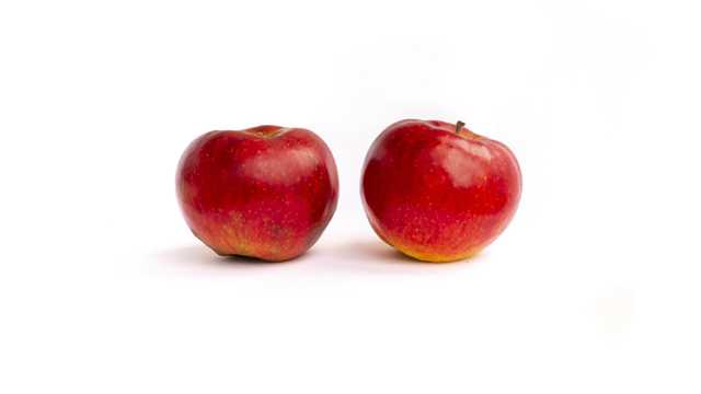 两个嫣红苹果图片