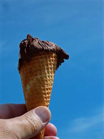 手拿甜筒冰淇淋图片