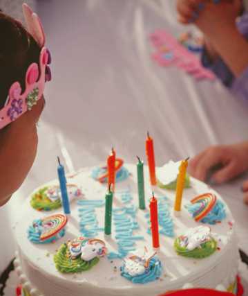 稚童奶油生日蛋糕图片
