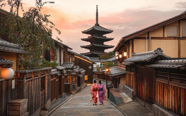 古朴的京都三年坂风情街